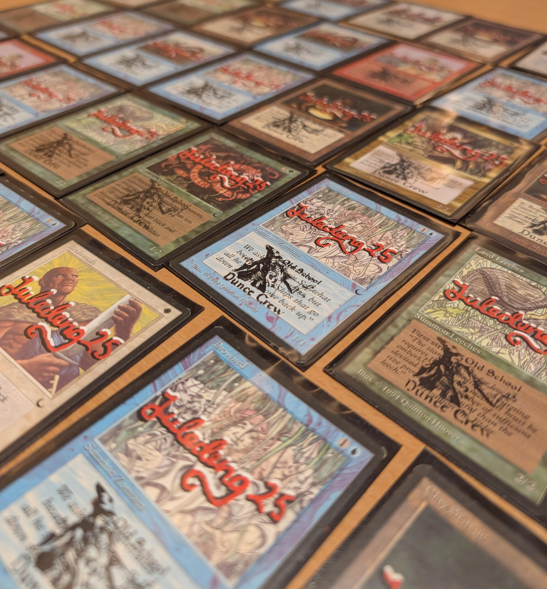 Handout cards Handout cards given to all contenders