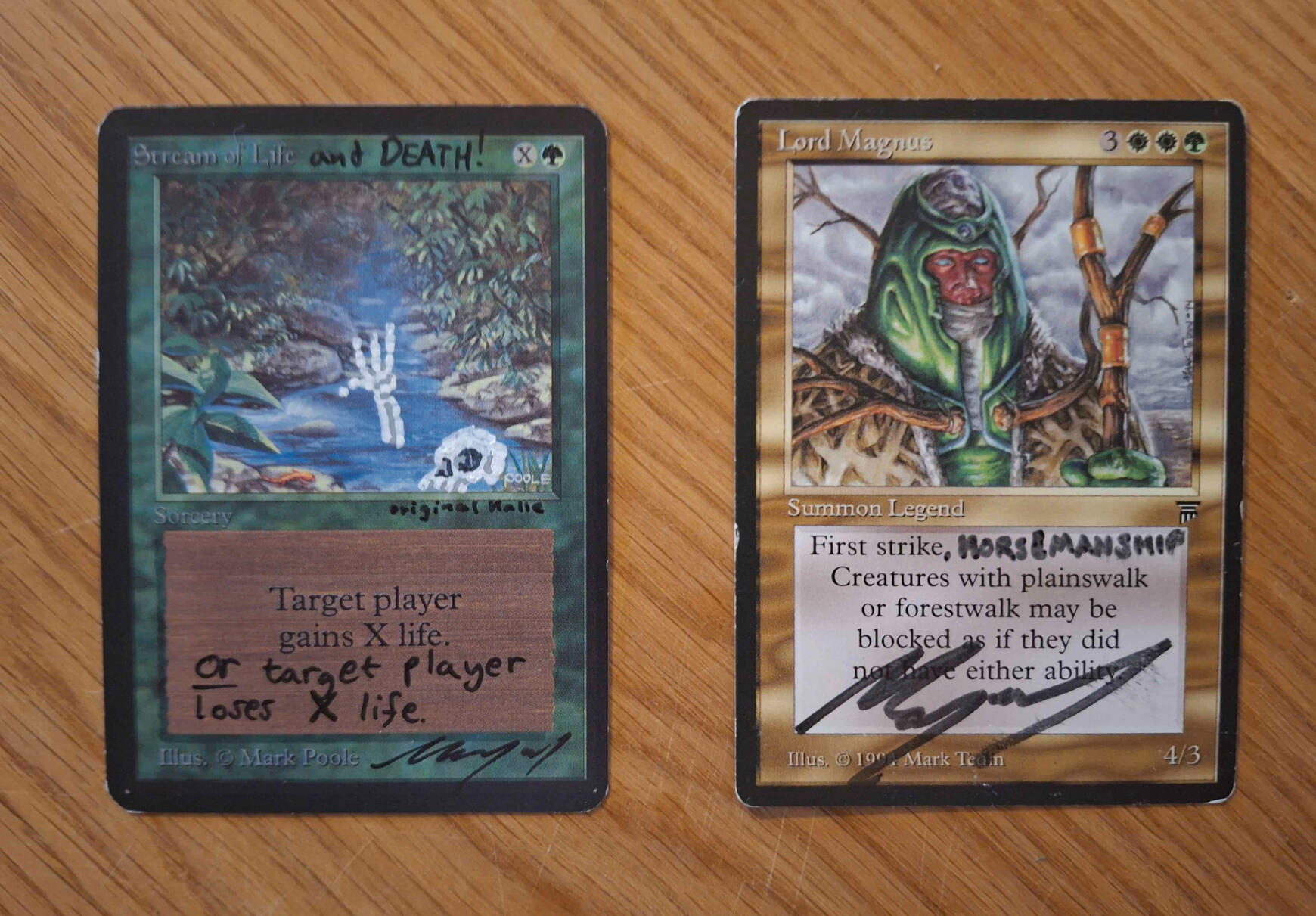 Donated alters Song of Life and Death and Lord Magnus aletered by OS creator Magnus de Laval