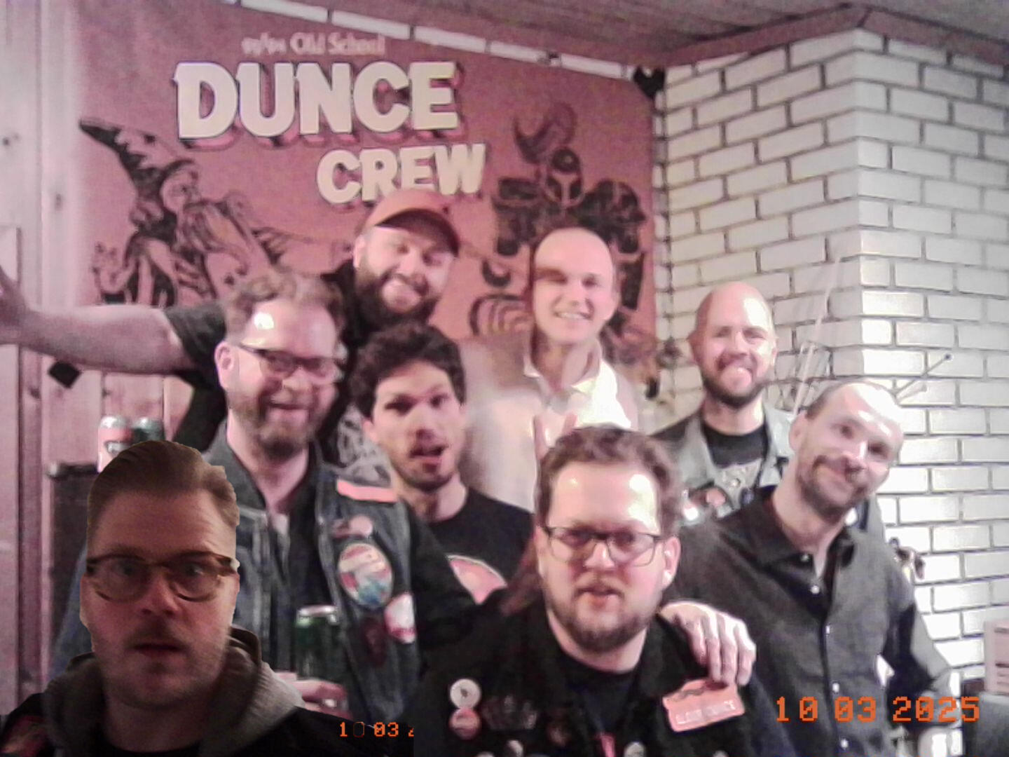 Signs stating: "Democratic Dance, smoking forbidden."