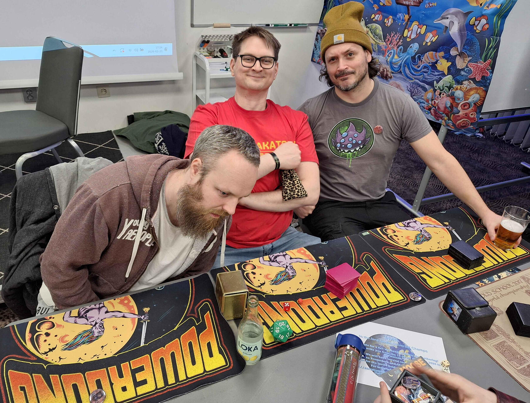 Signs stating: "Democratic Dance, smoking forbidden."